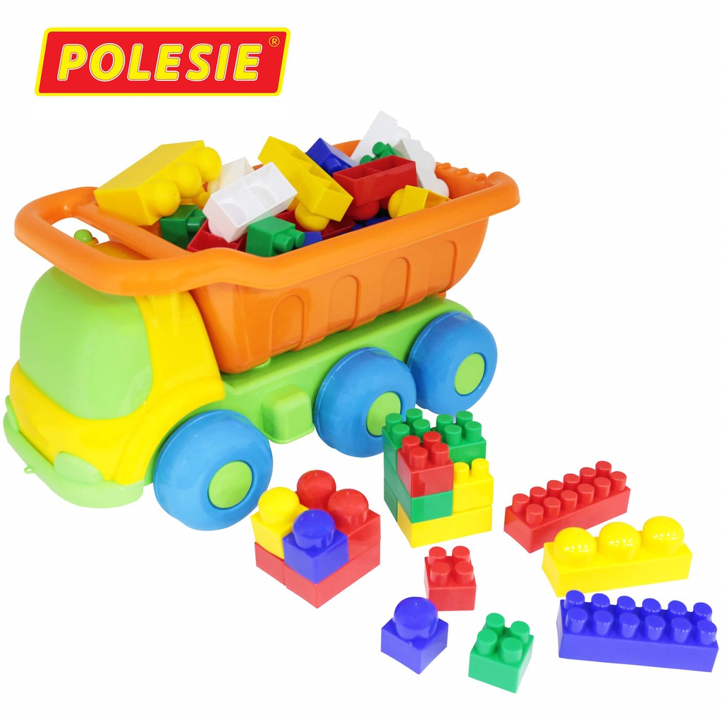 Xe tải đồ chơi kèm bộ lắp ghép 60 chi tiết – Polesie Toys