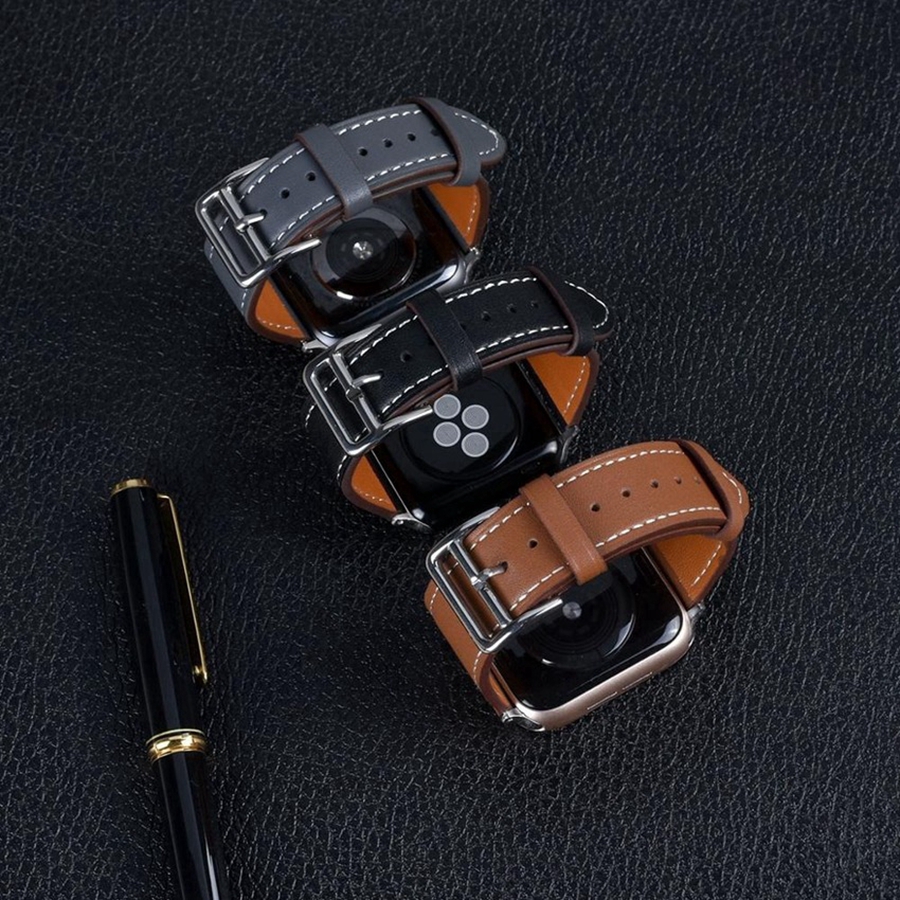 Dây Da Chất Lượng Cao Cho iWatch 40mm 44mm 41mm 45mm 49mm 42mm 38mm Series 2 3 4 5 6 SE 7 8