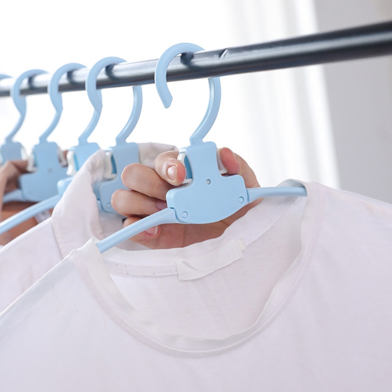 Bộ 10 Móc Nhựa Treo Quần Áo Gấp Gọn Chống Trượt Tiết Kiệm Diện Tích