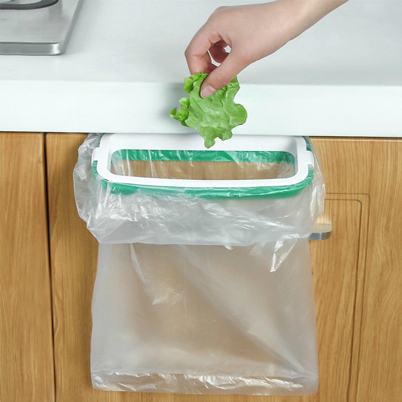 [Gói 1 Pc] [Giá để túi đựng rác] [Chất liệu nhựa] [Thích hợp cho cửa tủ bếp phía sau]