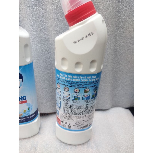 Nước tẩy bồn cầu vim hương biển xanh/ chanh xả chai 450g