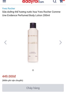 Dưỡng thể Yves Rocher Evidence
