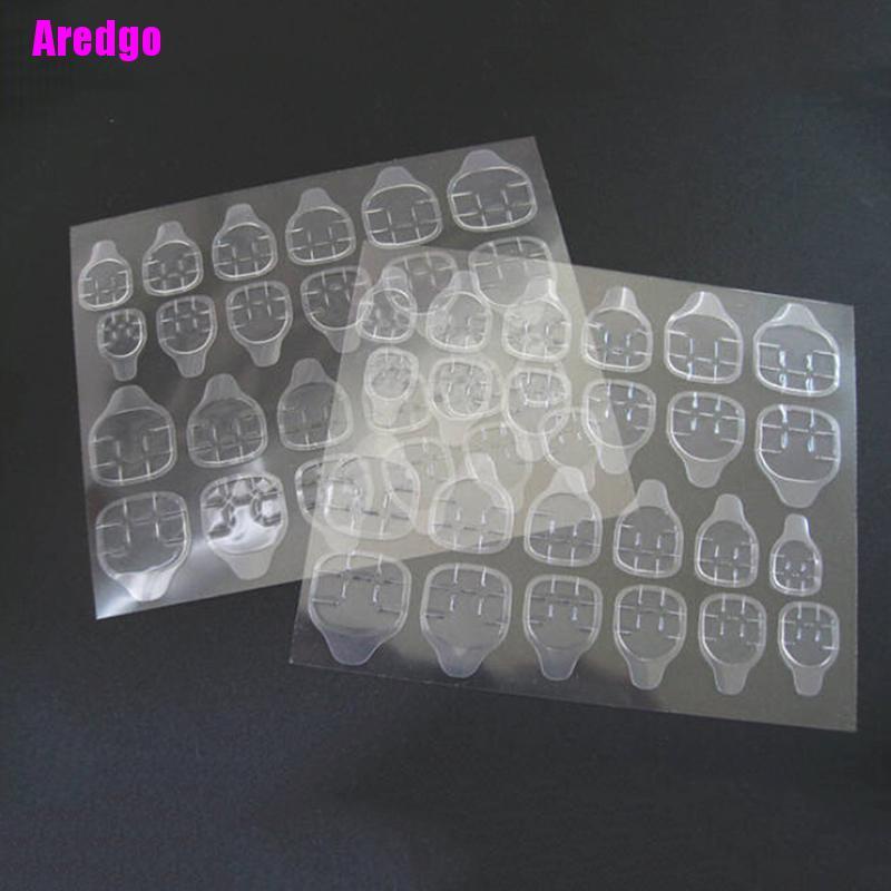 [Hàng mới về] Bộ 24 miếng keo dán móng tay giả hai mặt siêu mỏng chắc chắn