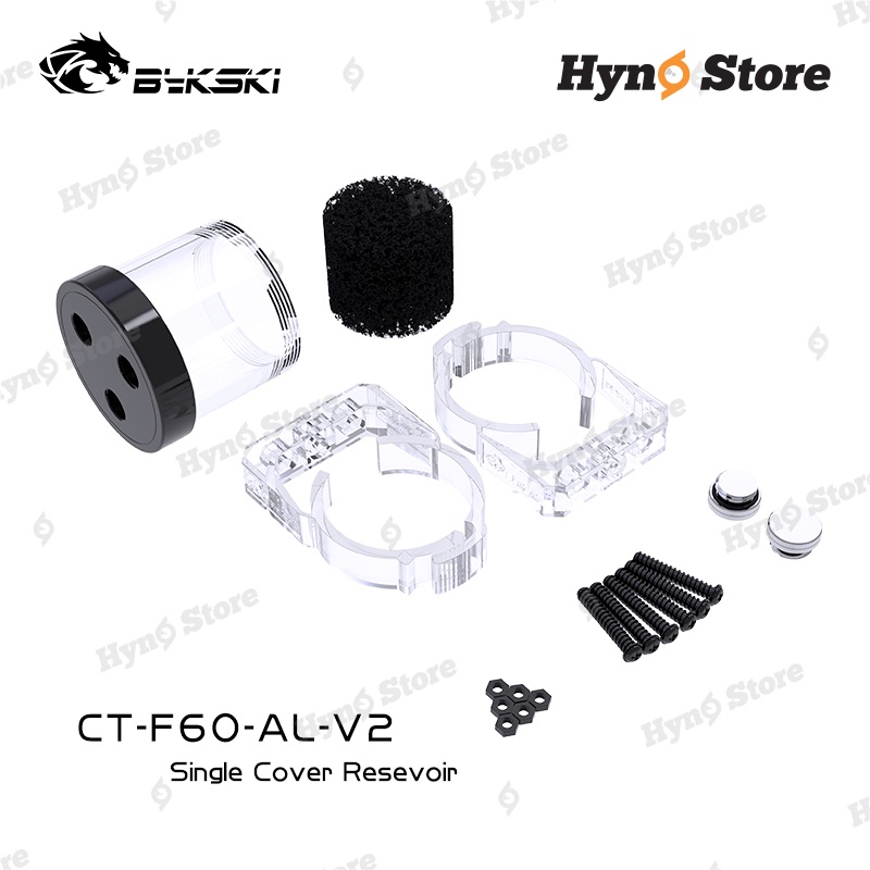 Tank trụ Bykski B-CT60-4H CT-F60-AL-V2 Tản nhiệt nước custom - Hyno Store