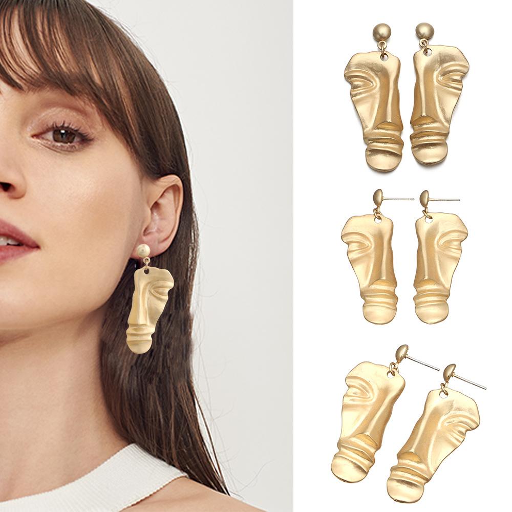 1 Đôi Bông Tai Hình Mặt Cười Bằng Hợp Kim Cho Nữ