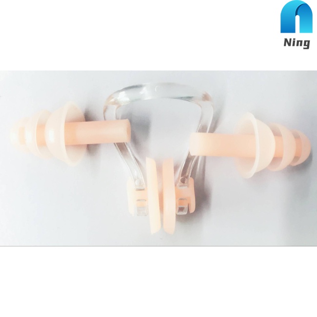 Bộ Kẹp Mũi Và Bịt Tai Bằng Silicone Chống Thấm Nước Loại W32