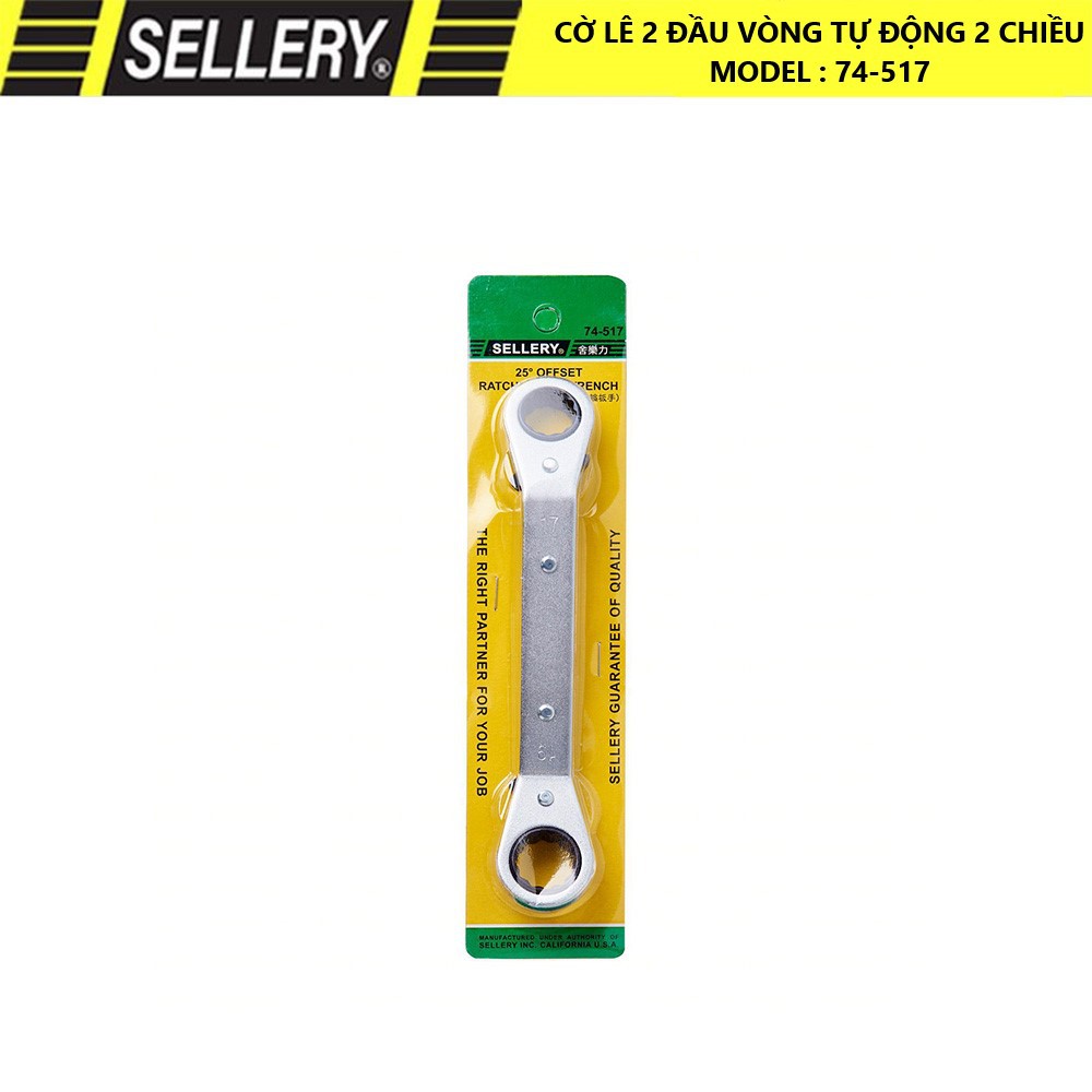 Cờ Lê 2 đầu Vòng Tự Động Xoay 2 Chiều 8 ~ 21mm Sellery 74-