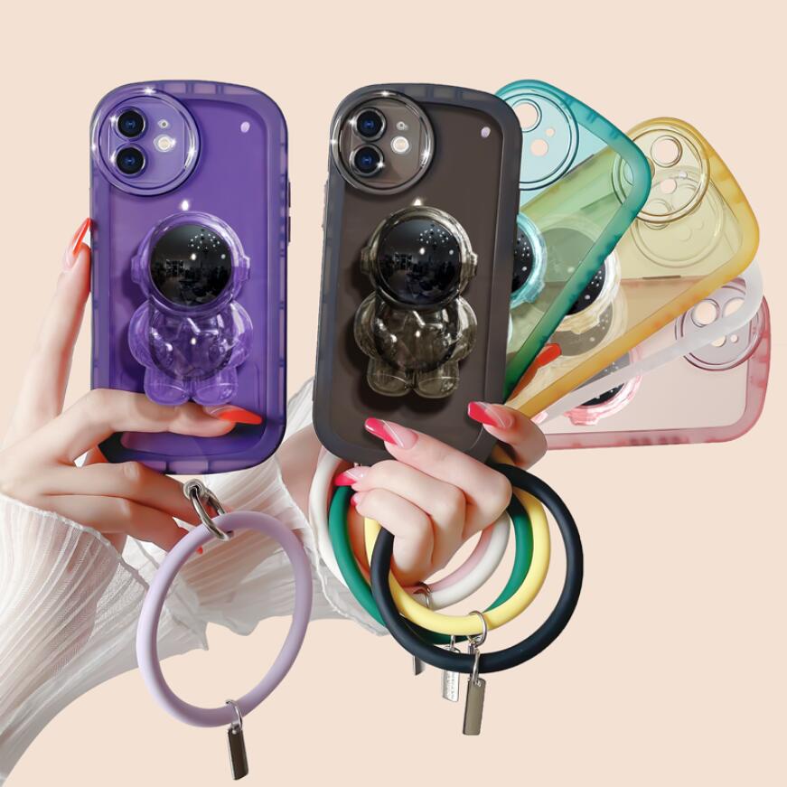 Ốp Điện Thoại Silicon Trong Suốt Có Dây Đeo Cổ Tay Cho OPPO A16 A15 A15S A16K A16E A53 A31 A9 A5 2020 A76 A96 4G