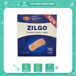 Băng dính cá nhân Zilgo hộp 100 miếng, băng cá nhân chăm sóc chấn thương