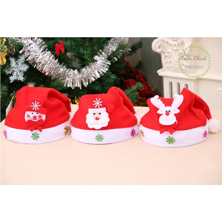 MŨ NOEL GIÁNG SINH ĐÈN LED PHÁT SÁNG