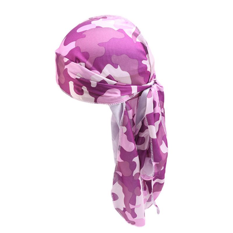 Khăn Turban Trùm Đầu Bằng Lụa Màu Sắc Tương Phản Họa Tiết Rằn Ri Phong Cách Cướp Biển Cho Nam Và Nữ