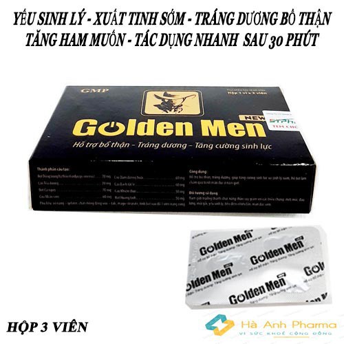 [THUỐC Dục] Thuốc Bổ thận Golden Men nừa xuất tinh sớm yếu sinh lý rối loạn c.dương tăng cường sinh lý