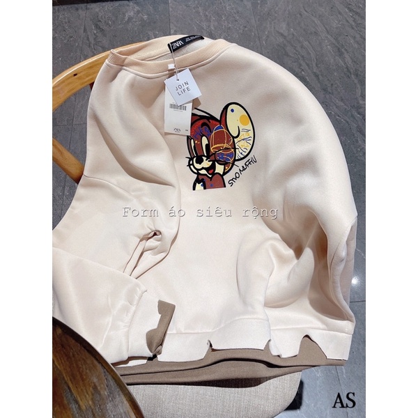 ÁO NỈ JERRY PHỐI GẤU OVERSIZE | BigBuy360 - bigbuy360.vn