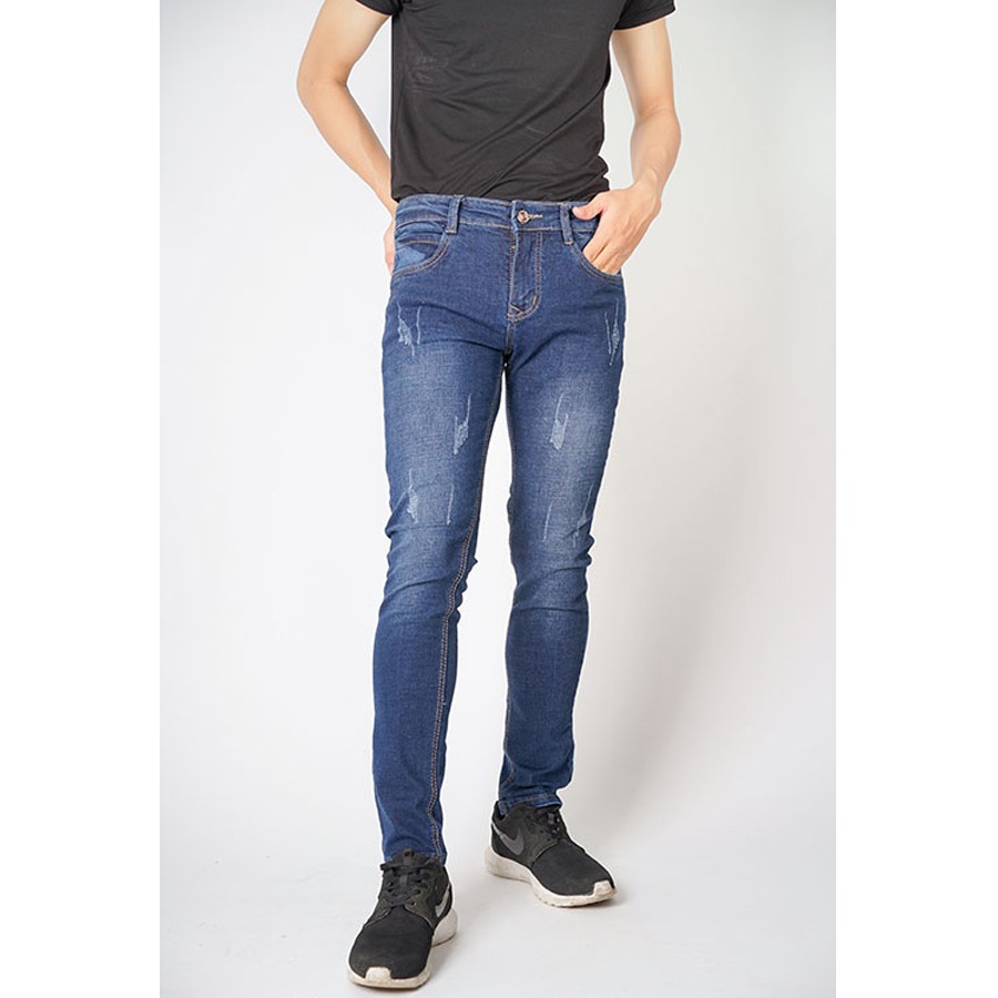 Quần Jeans Nam Dáng Ôm Ống Côn Màu Xanh | BigBuy360 - bigbuy360.vn