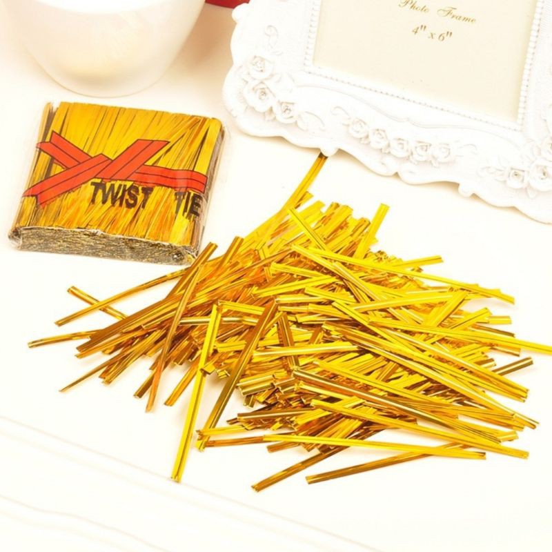 Dây kẽm kim tuyến Twist Tie cột quà, bánh kẹo (700-800 sợi)
