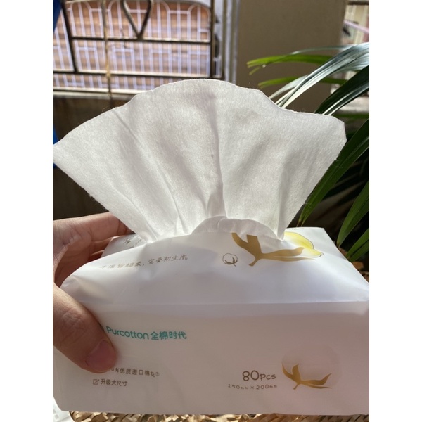Khăn cotton khô pure cotton loại mềm dùng được cho cả trẻ sơ sinh