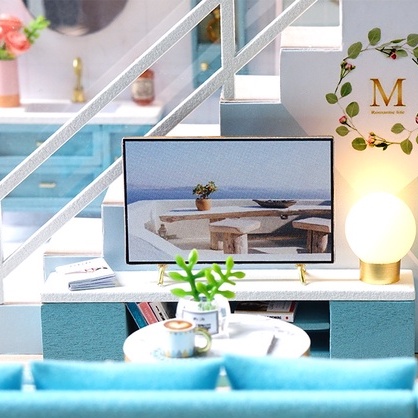 Nhà mô hình tự lắp ráp DIY -  Dòng thời gian màu xanh Blue Times L028
