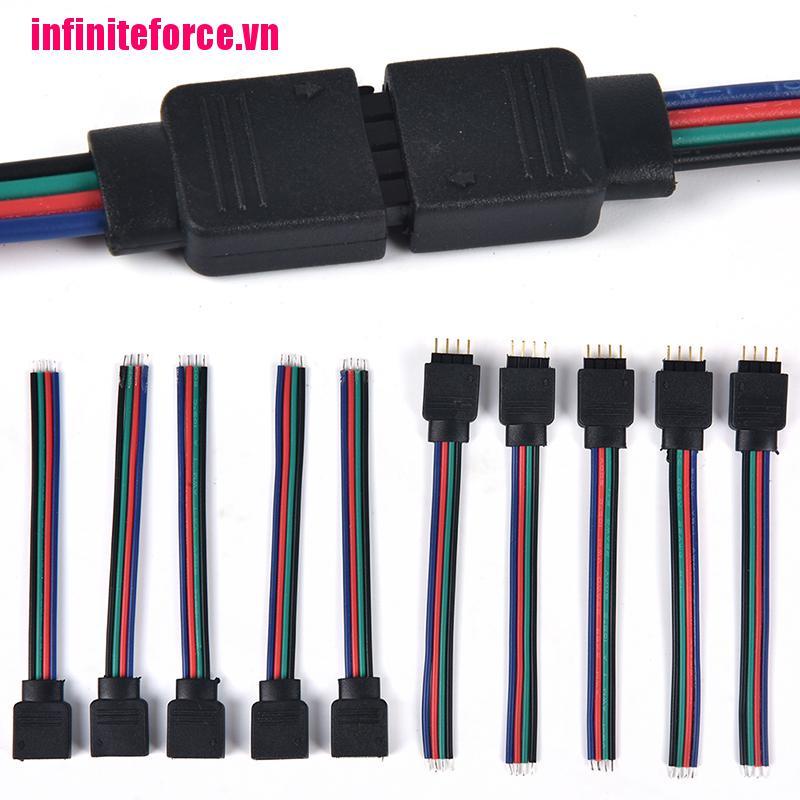 Set 10 Dây Cáp Nối 4pin Male Cho Đèn Led 3528 5050
