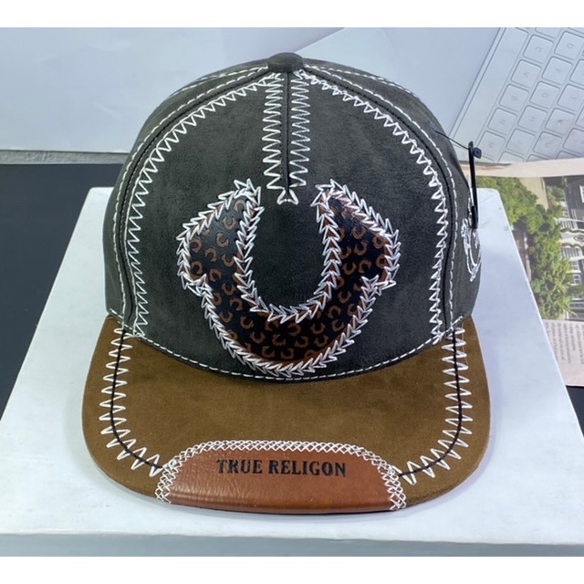 nón kết snapback da lộn phối da - mũ ông địa U full tem đậm chất thể thao nam