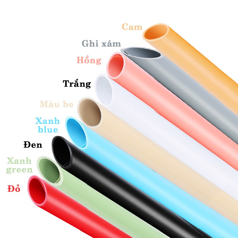 2K08 Phông nền nhựa PVC trơn chụp ảnh sản phẩm ulzzang hàn quốc instagram giấy PVC nhiệt 3 in 1