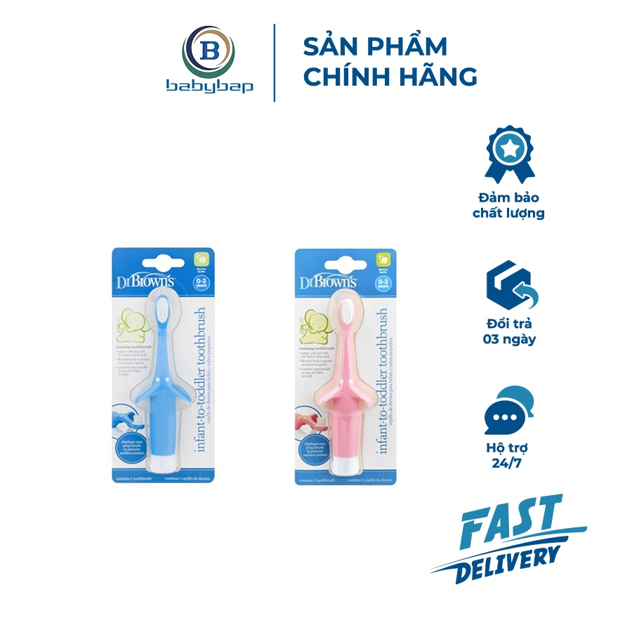 Bàn Chải Đánh Răng Cho Bé Hình Con Voi Từ 0-3 tuổi Dr Brown_s