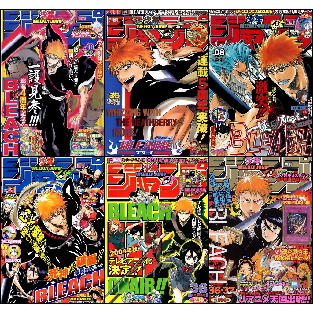 Bộ 6 Áp phích - Poster Anime Bleach - Sứ Giả Thần Chết  - A3, A4, A5