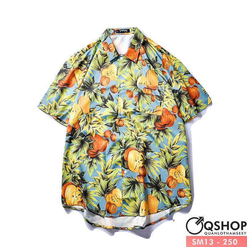 [SALE] Áo sơ mi trái cây đi biển form rộng SM13