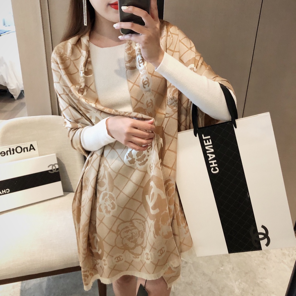 Khăn Choàng Cotton Dài Màu Trơn Thời Trang Cho Nữ