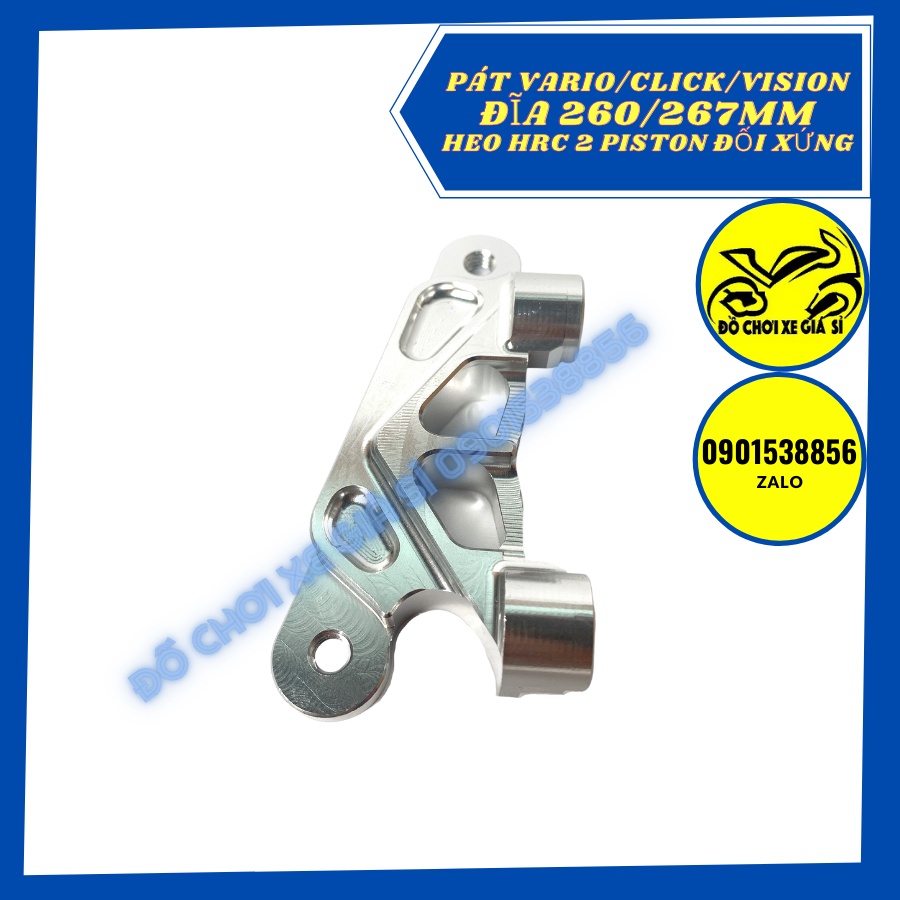 Pát trước Vario/Vision/Click đĩa 260/267mm heo Hrc 2 Piston đối xứng