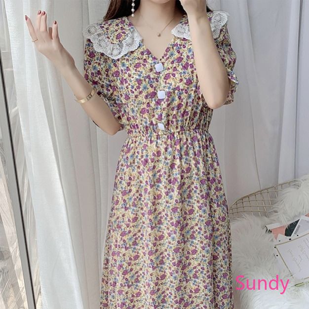 Đầm Vải Voan In Hoa Thời Trang Mùa Hè Dành Cho Nữ | BigBuy360 - bigbuy360.vn