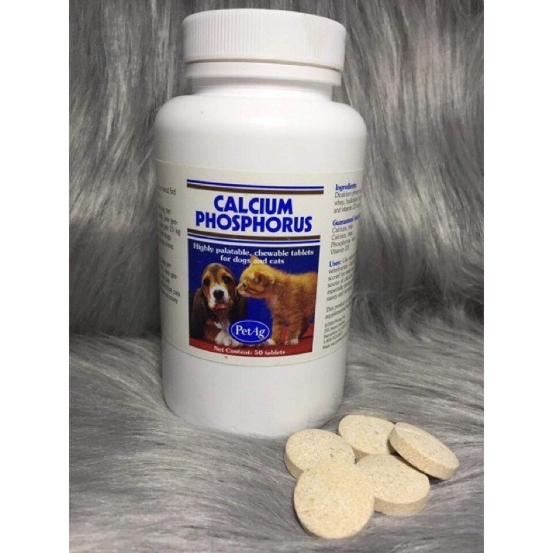 Canxi Cho Chó Mèo Calcium Phosphorus hộp 50 viên