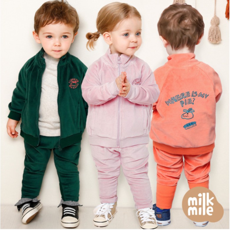 (90,120)Quần nỉ nhung nhiều màu Hàn Quốc chính hãng Milkmile