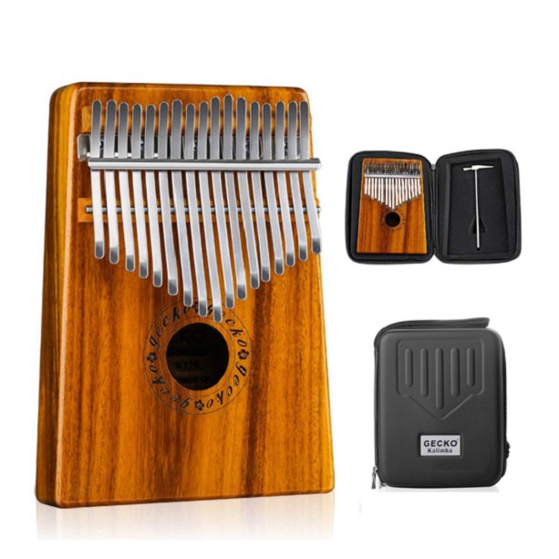 Combo Đàn Kalimba Gecko K17K 17 Phím Gỗ Koa (100% Chính Hãng) - Hàng có sẵn