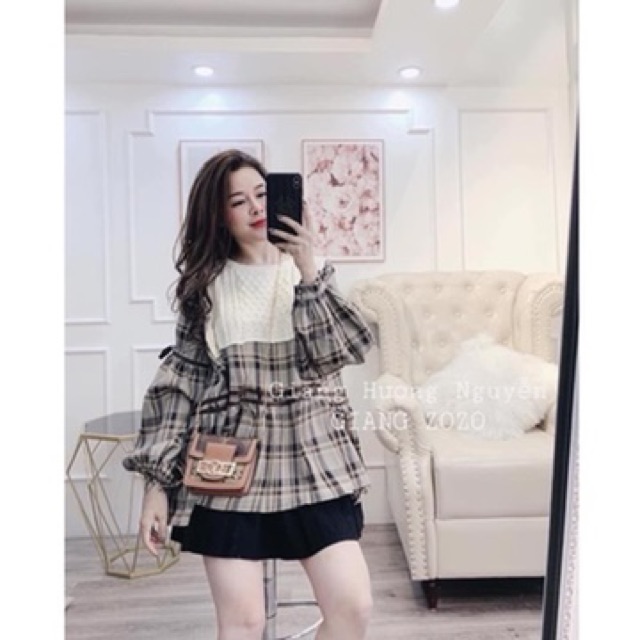 Áo babydoll kẻ pha len về sẵn nha khách , hàng qccc nên khách khỏi phải lăn tăn về chất liệu , bao đẹp y ảnh quý zị nhé.