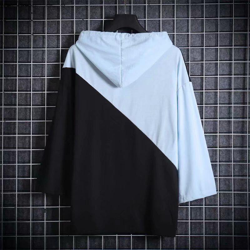 Thời Trang Áo Hoodie Tay Ngắn Dáng Rộng Có Dây Rút Phong Cách Kpop