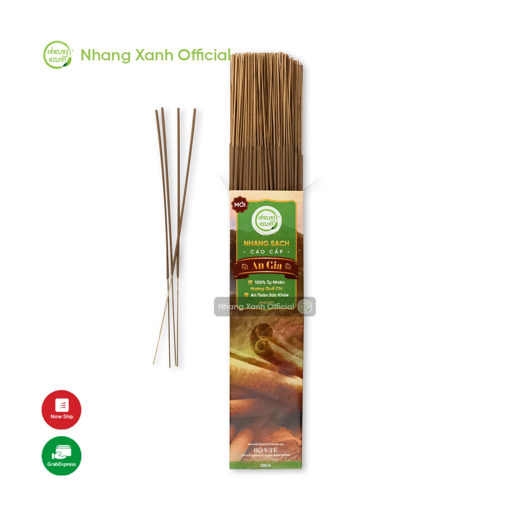 Nhang Xanh Quế Chi An Gia - hộp 200gr - 100% Tự nhiên, không hoá chất độc hại