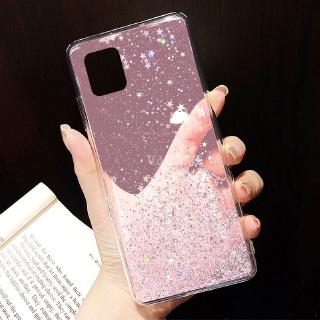 For Samsung Galaxy Note 10 Lite Glitter Surface Soft TPU Silicone Patterned Back Case Protective Cover