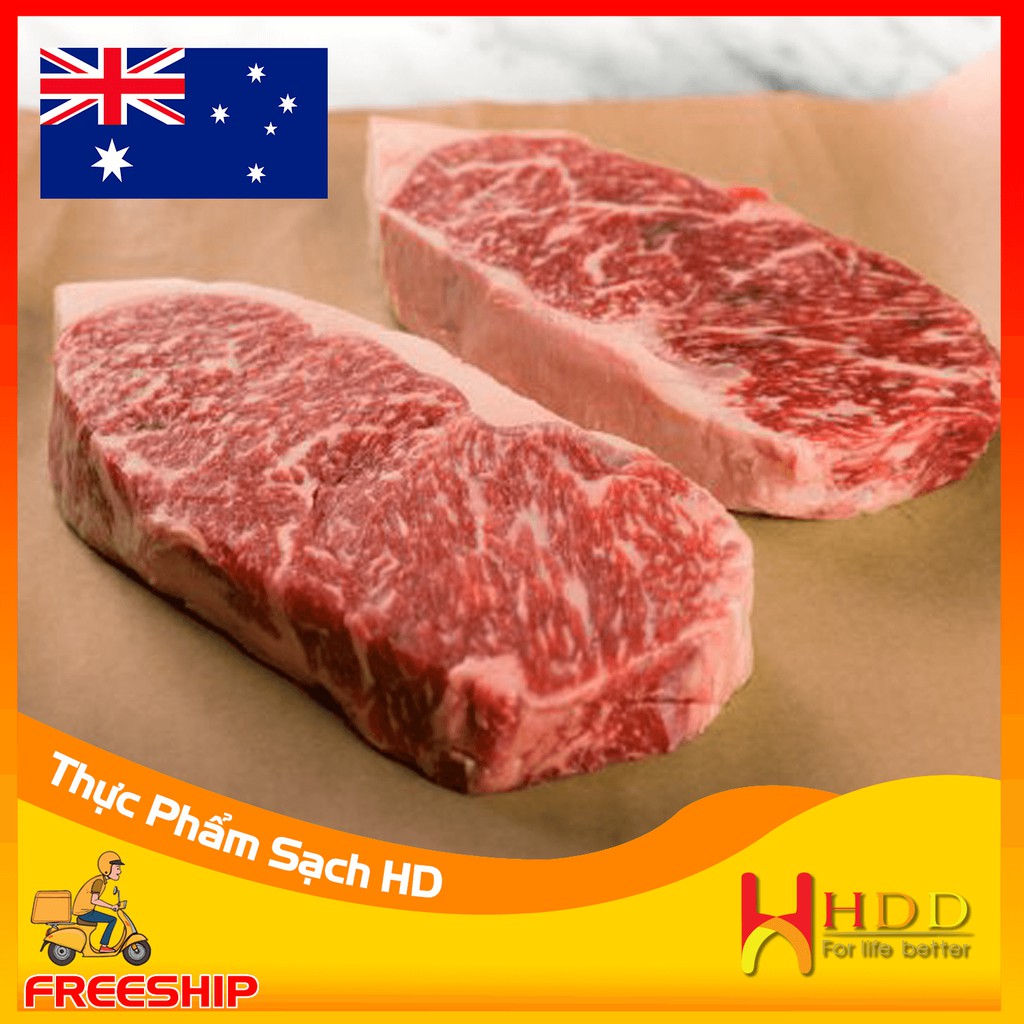 Thăn ngoại bò Hokubee Úc cắt steak - 500gr