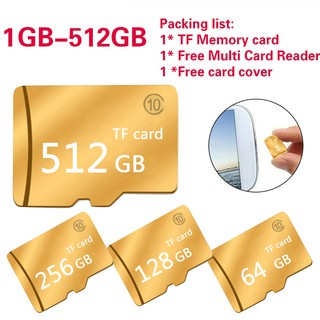 Gold Neutral High Speed Memory Card 80mb Micro SD SDHC Memory Card with Card Reader Cover
