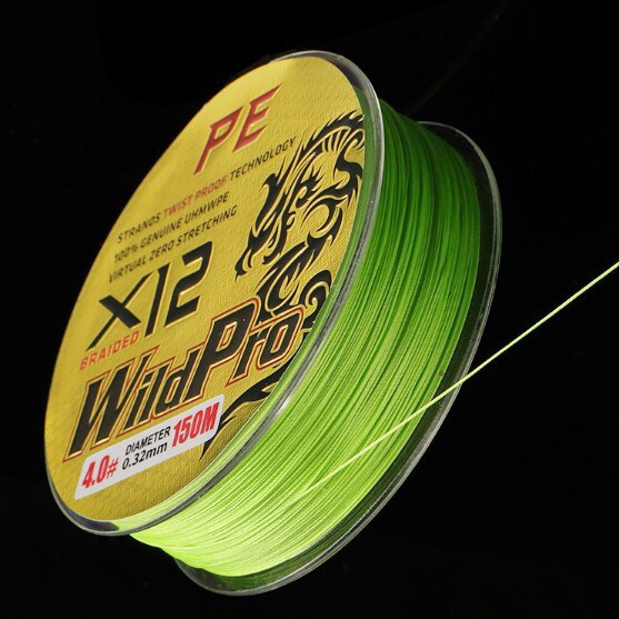 Dây dù câu cá PE Lure X12 Wild Pro 150m, dây câu cá, mịn, dù nổi