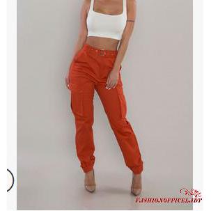 Quần jogger kiểu cargo quân đội dáng dài cho nữ