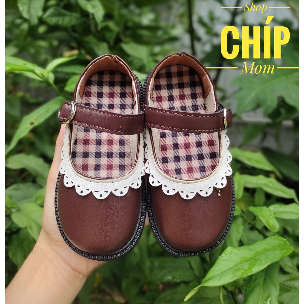 giày búp bê bé gái giày bệt cho bé da PU mềm êm chân bánh bèo nàng thơ kiểu dáng hàn quốc QCCC full hộp 1520 A7A
