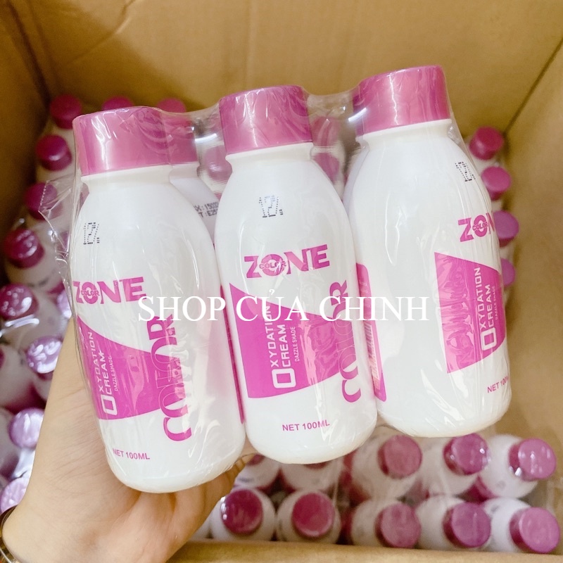 Oxy trợ nhuộm 100ml Zone không xót da dầu -hàng kích màu thuốc nhanh