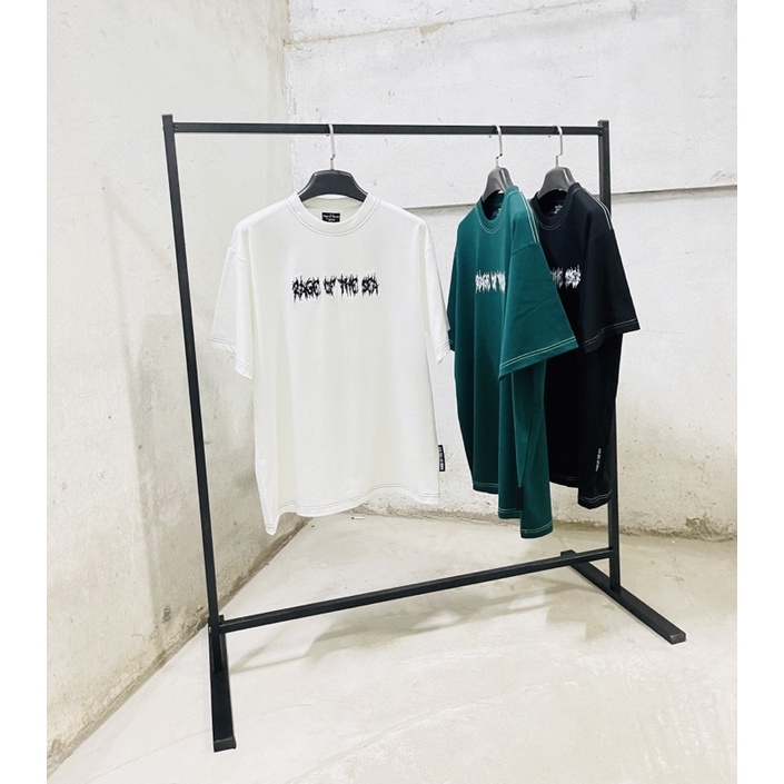 ÁO THUN UNISEX HOẠ TIẾT THÊU RAGE OF THE SEA- BARBEDWIRE