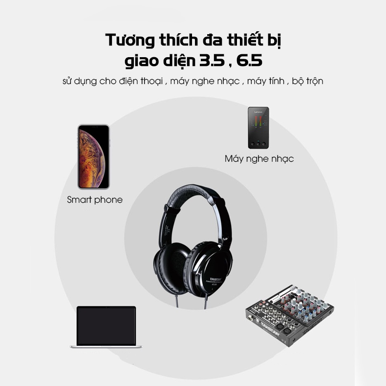 Tai Nghe Kiểm Âm TAKSTAR HD2000, Tai Nghe Chụp Tai Chính Hãng BẢO HÀNH 12 THÁNG