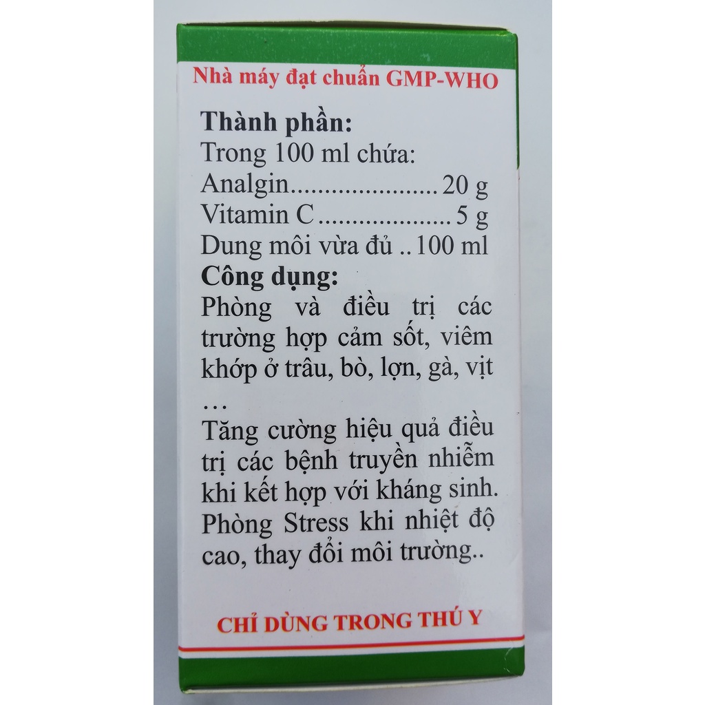 1 lọ ANALGIN + C Loại 100ml Công ty Ngọc Hà