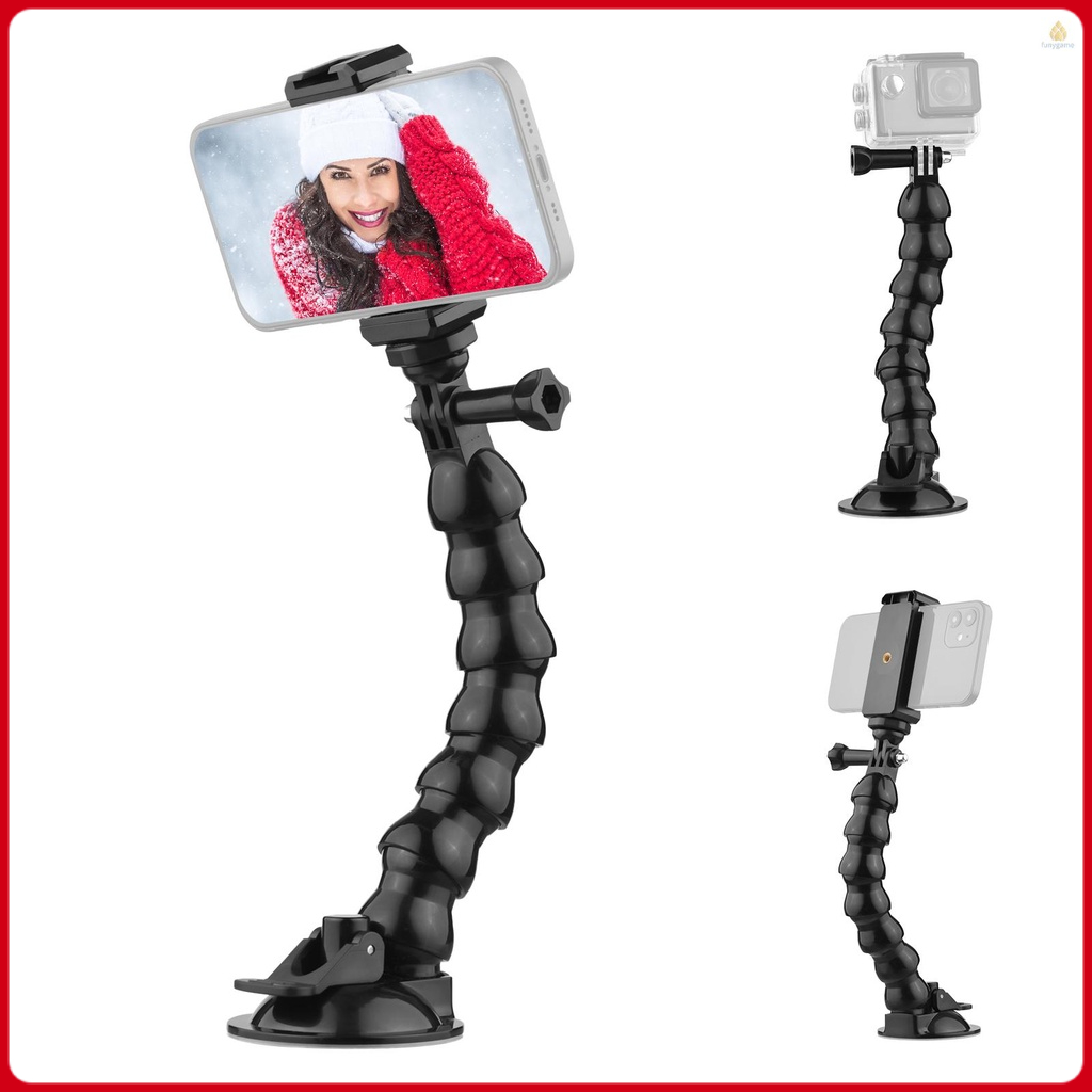Giá Đỡ Điện Thoại 23cm / 9.1in Thiết Kế Giác Hút Linh Hoạt Xoay 360 Độ Tiện Dụng°Đầu Nối Vít 1 / 4 Inch Xoay Được Kèm Giá Đỡ Điện Thoại Cho Camera Thể Thao Thông Minh