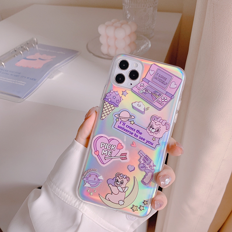 Ốp lưng iphone Ốp điện thoại dễ thương trong suốt chống sốc cho IPhone SE2 2020 IPhone 11 Pro Max 11 Pro 10 X 6s 7 8 Plus Xr Xs Max/12/12PROMAX/12PRO Dinuo case