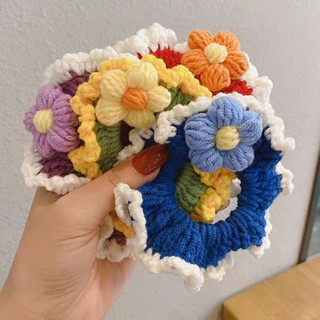 Cột tóc len hoa handmade