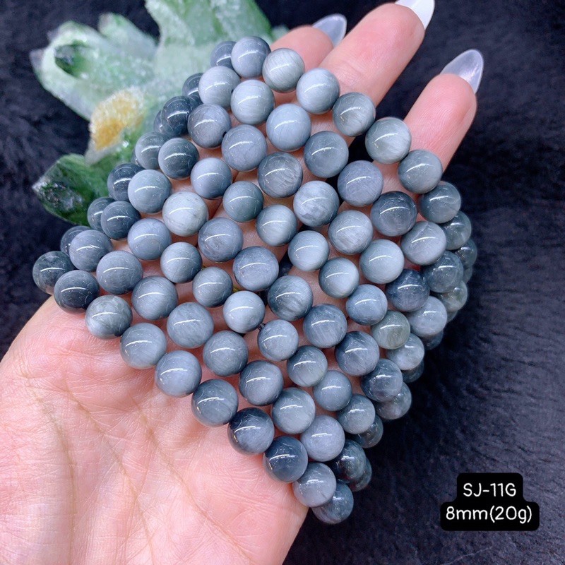 Vòng Tay Đá Mắt Chim Ưng Chuẩn 5A Size 6-14mm